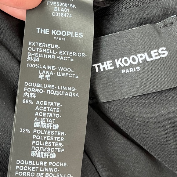 The Kooples (36/4) ultra-fine wool blazer with gold buttons, women's, EUC. - Picture 14 of 16